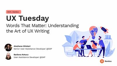 UX Tuesday (Brno): Words That Matter: Understanding the Art of UX Writing